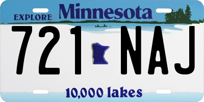 MN license plate 721NAJ