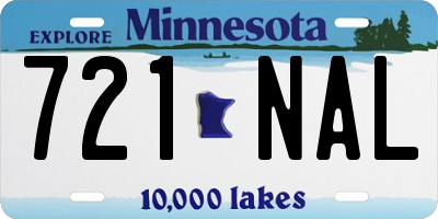 MN license plate 721NAL