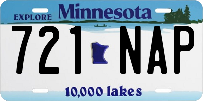 MN license plate 721NAP