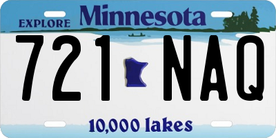 MN license plate 721NAQ
