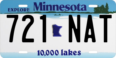 MN license plate 721NAT