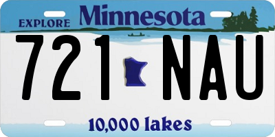 MN license plate 721NAU
