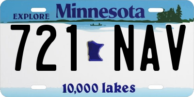 MN license plate 721NAV