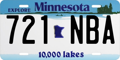 MN license plate 721NBA
