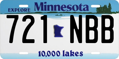 MN license plate 721NBB