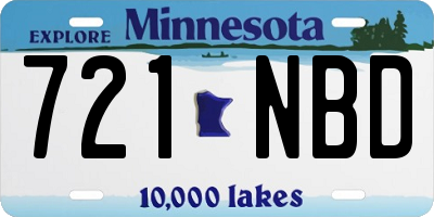 MN license plate 721NBD