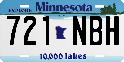 MN license plate 721NBH