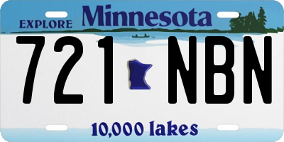 MN license plate 721NBN