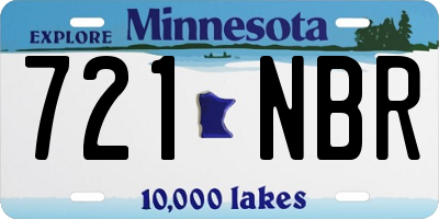 MN license plate 721NBR