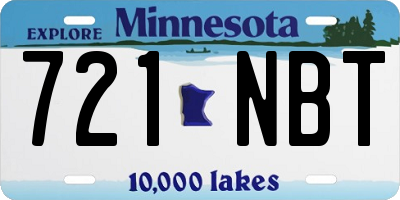 MN license plate 721NBT