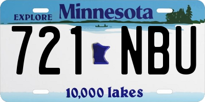 MN license plate 721NBU