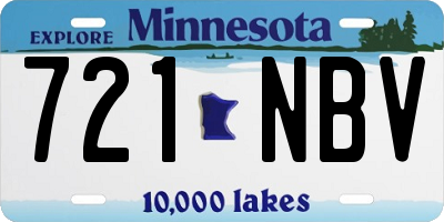 MN license plate 721NBV