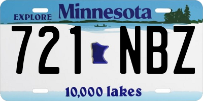 MN license plate 721NBZ