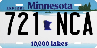 MN license plate 721NCA