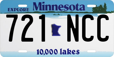 MN license plate 721NCC