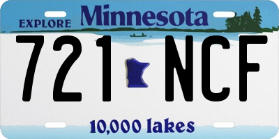 MN license plate 721NCF