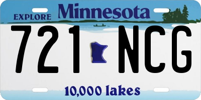 MN license plate 721NCG