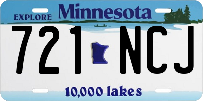 MN license plate 721NCJ