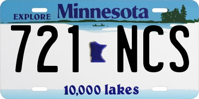 MN license plate 721NCS