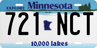 MN license plate 721NCT