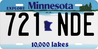 MN license plate 721NDE
