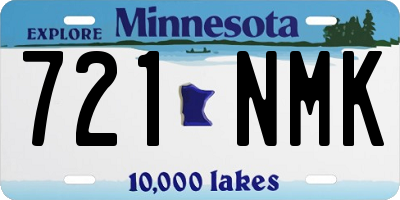 MN license plate 721NMK