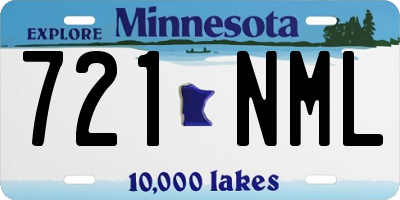 MN license plate 721NML