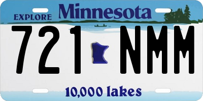 MN license plate 721NMM