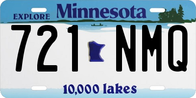 MN license plate 721NMQ