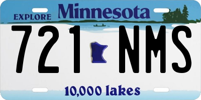 MN license plate 721NMS