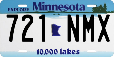 MN license plate 721NMX