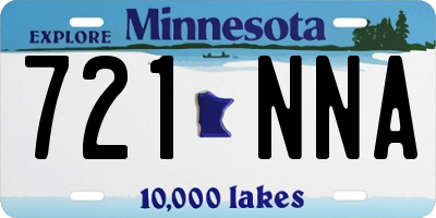 MN license plate 721NNA