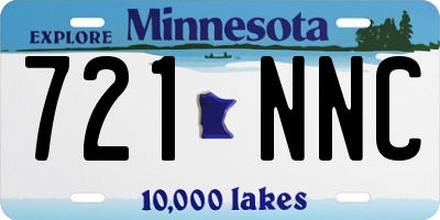 MN license plate 721NNC