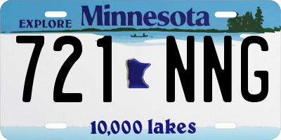 MN license plate 721NNG