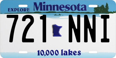 MN license plate 721NNI