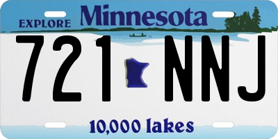 MN license plate 721NNJ