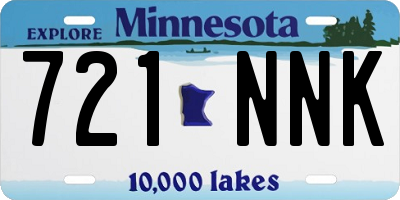 MN license plate 721NNK
