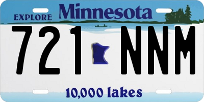 MN license plate 721NNM