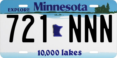 MN license plate 721NNN