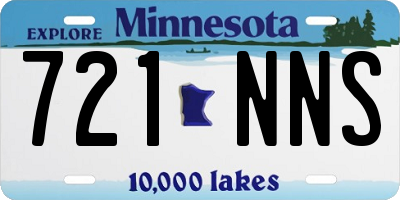MN license plate 721NNS