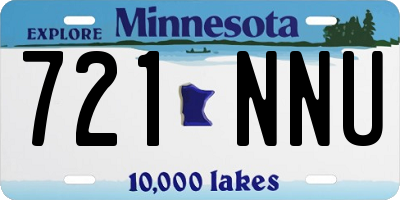 MN license plate 721NNU