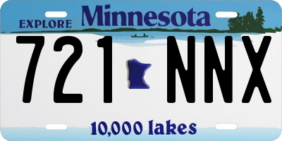 MN license plate 721NNX