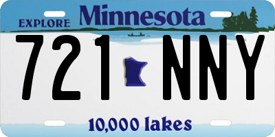 MN license plate 721NNY