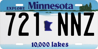 MN license plate 721NNZ