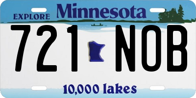 MN license plate 721NOB