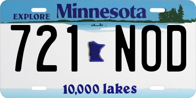 MN license plate 721NOD