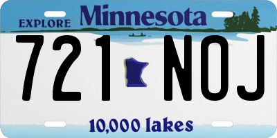 MN license plate 721NOJ
