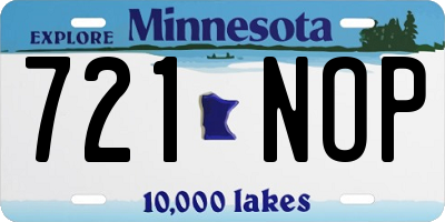 MN license plate 721NOP