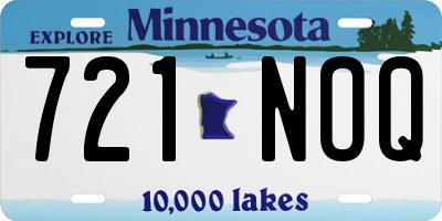 MN license plate 721NOQ
