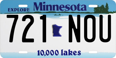 MN license plate 721NOU